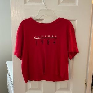 Sightly cropped graphic t-shirt